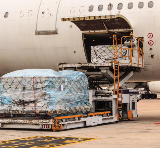airplane loading cargo